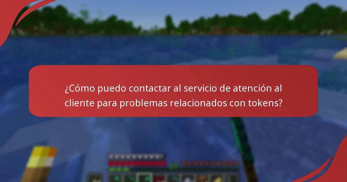 ¿Cómo puedo contactar al servicio de atención al cliente para problemas relacionados con tokens?